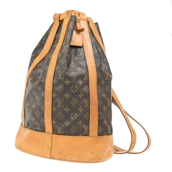 LOUIS VUITTON LV Randonnee GM Shoulder Bag Monogram Leather Brown - Picture 1 of 16